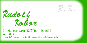 rudolf kobor business card